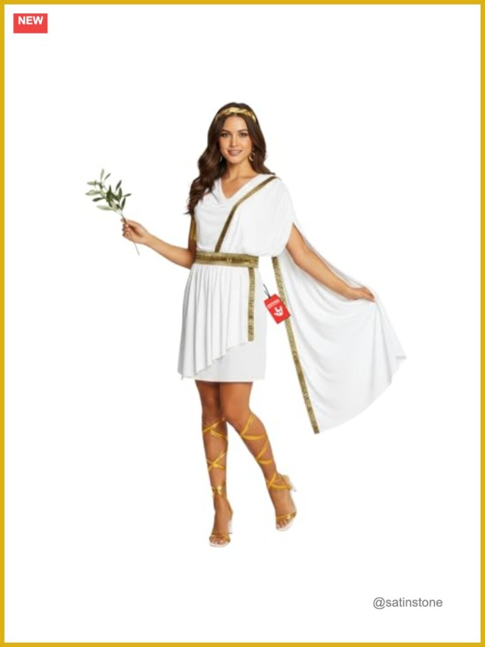 Toga Costume Women Greek Goddess Dress Cape Belt Headband Adult Halloween